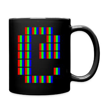 Pixel Art @ - Tasse einfarbig - Schwarz - Rechts