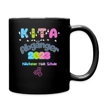 KITA Abgänger 2023 Geschenk - Tasse einfarbig - Schwarz - Rechts