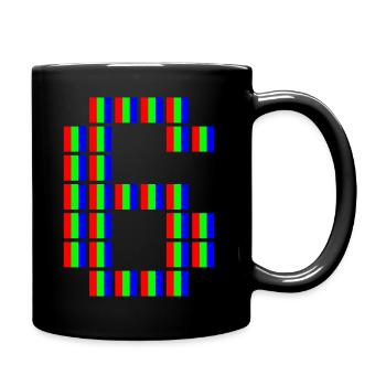 Pixel Art 6 - Tasse einfarbig - Schwarz - Rechts