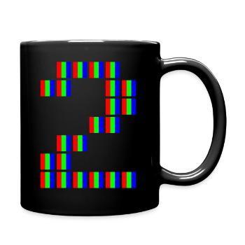 Pixel Art 2 - Tasse einfarbig - Schwarz - Rechts
