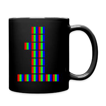 Pixel Art 1 - Tasse einfarbig - Schwarz - Rechts