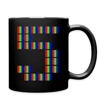 Pixel Art 5 - Tasse einfarbig - Schwarz - Rechts