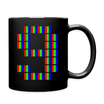 Pixel Art 9 - Tasse einfarbig - Schwarz - Rechts