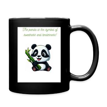 Panda-Skin - Tasse einfarbig - Schwarz - Rechts