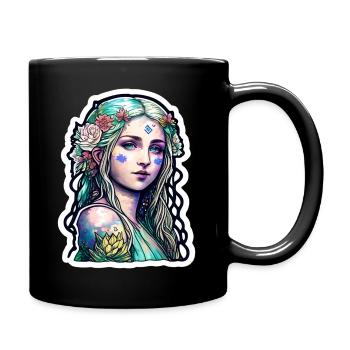 Reine des glaces - Mug uni - noir - Droite