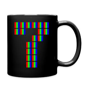 Pixel Art 7 - Tasse einfarbig - Schwarz - Rechts
