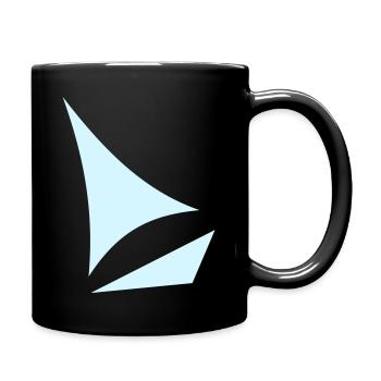 Stilisiertes Segelboot - Tasse einfarbig - Schwarz - Rechts