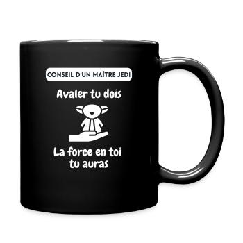 Conseil Avaler. Cadeau Humour Anniversaire - Mug uni - noir - Droite