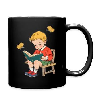 Rat de bibliothèque, Conte de fées, Retour à l’école - Mug uni - noir - Droite