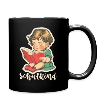 Schulkind, Erste Klasse - Tasse einfarbig - Schwarz - Rechts