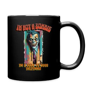 Zombie Vendeur porte-à-porte - Mug uni - noir - Droite