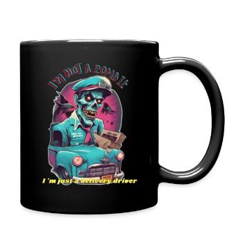 zombie delivery driver - Full Colour Mug - black - Right