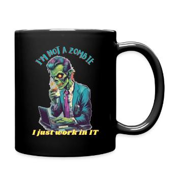 Zombie-IT-Arbeiter - Tasse einfarbig - Schwarz - Rechts