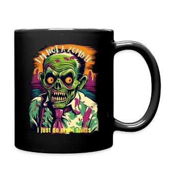zombie nightshift worker - Full Colour Mug - black - Right
