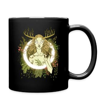 Déesse de la forêt - Mug uni - noir - Droite