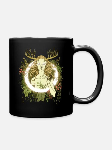 Goddess of the Forest - Full Colour Mug - black