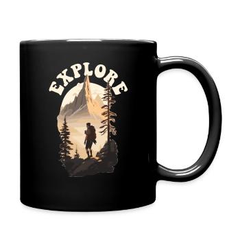 Explore Trekking Adventure - Tasse einfarbig - Schwarz - Rechts