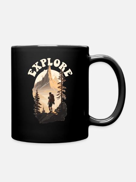 Explorez Trekking Adventure - Mug uni - noir