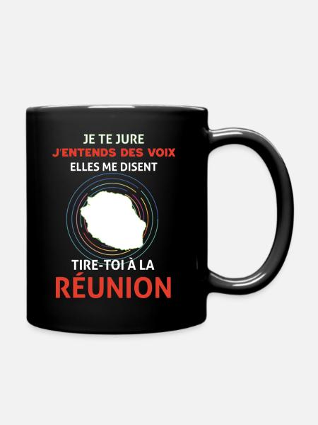 La Réunion La Petite Voix Humour - Mug uni - noir