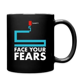 Lustige 90er 00er Jahre Crazy Maze Horror Jumpscare Prank - Tasse einfarbig - Schwarz - Rechts