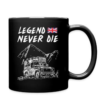 Landy Legend Never Die - Tasse einfarbig - Schwarz - Rechts