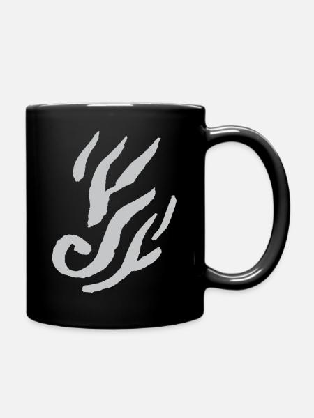 Flamme Ornament - Tasse einfarbig - Schwarz