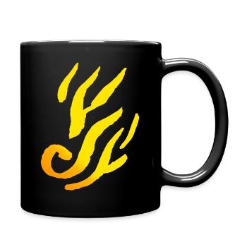 Fire Ornament - Minimal/Element Symbol - Full Colour Mug - black - Right
