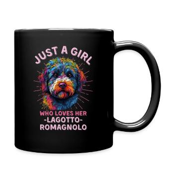 Lagotto Romagnolo Liebhaber - Tasse einfarbig - Schwarz - Rechts
