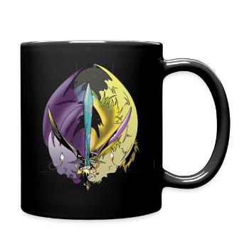 Logo steht vor Halo-Kopie - Tasse einfarbig - Schwarz - Rechts