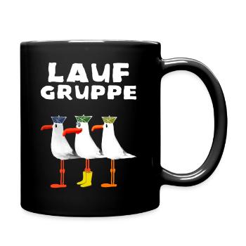 Joggen Laufgruppe Fitness Geschenk Fitnessstudios - Tasse einfarbig - Schwarz - Rechts