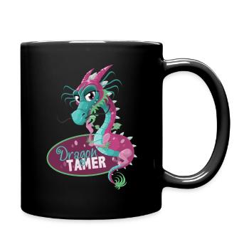 T-Shirt Drachenbändiger Comic - Tasse einfarbig - Schwarz - Rechts