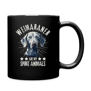 Weimaraner Liebhaber Geometry Weimaraner Kunst - Full Colour Mug - black - Right