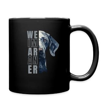 Weimaraner Liebhaber Geometry Weimaraner Kunst - Full Colour Mug - black - Right