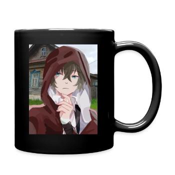 Anime Boy Isekai to Reality - Tasse einfarbig - Schwarz - Rechts