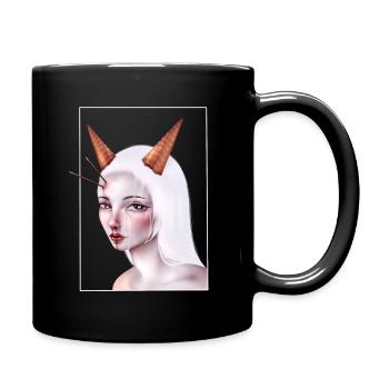 Anime Design - Tasse einfarbig - Schwarz - Rechts