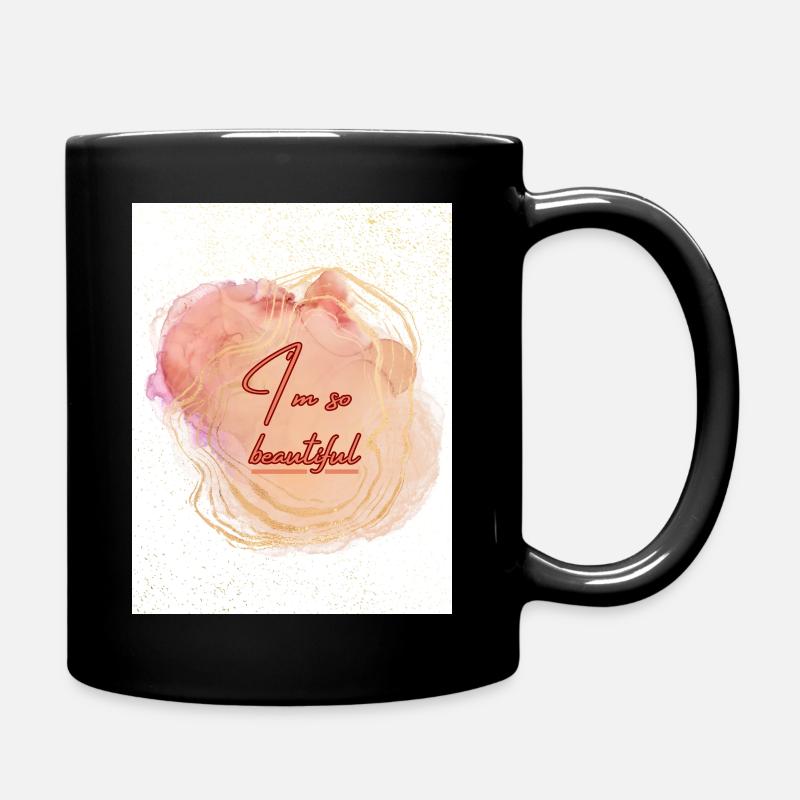 I´m so beautiful - Tasse einfarbig - Schwarz