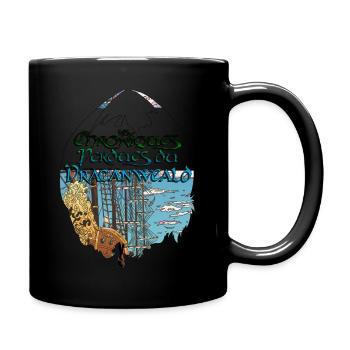 navire forme logo visage - Mug uni - noir - Droite