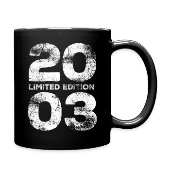 Limited Edition 2003, Geburtstag Geschenk - Tasse einfarbig - Schwarz - Rechts