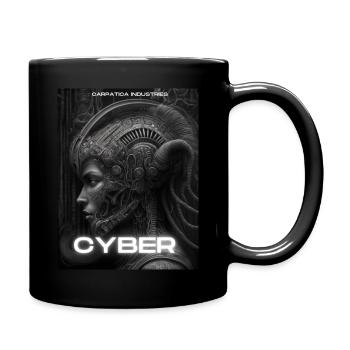 Futuristische Cyber-Brillanz - Tasse einfarbig - Schwarz - Rechts