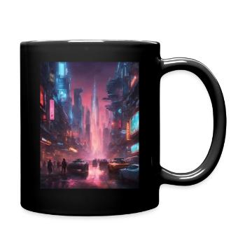 Ville de nuit - Mug uni - noir - Droite