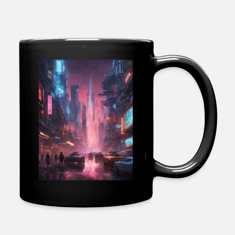 Night city - Full Colour Mug - black