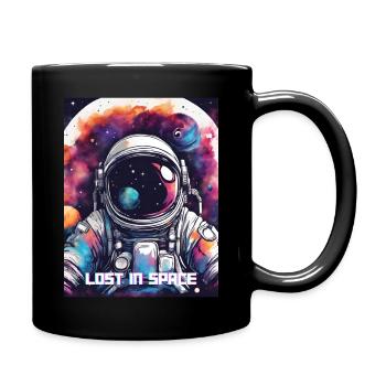 Astronaut Lost in Space - Die Einsamkeit der Unend - Tasse einfarbig - Schwarz - Rechts