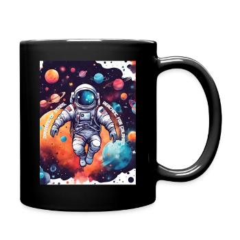 Astronaut - Tasse einfarbig - Schwarz - Rechts
