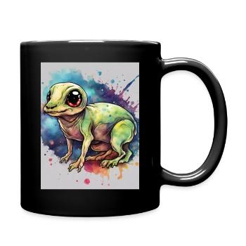 Mein Außerirdisches Haustier - Alien-T-Shirt - Tasse einfarbig - Schwarz - Rechts
