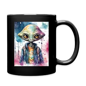 Außerirdische Vielfalt - Unser Alien-T-Shirt - Tasse einfarbig - Schwarz - Rechts