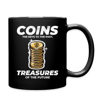 Coin Collecting Collector Numismatic Numismatist - Full Colour Mug - black - Right