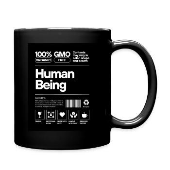 Mensch - Tasse einfarbig - Schwarz - Rechts