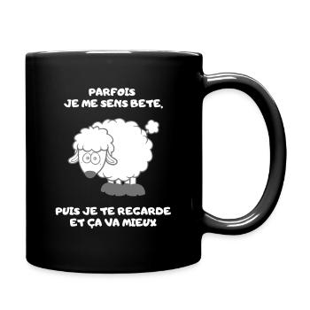 Je me sens Bete. Humour Anniversaire EVG Retraite - Mug uni - noir - Droite
