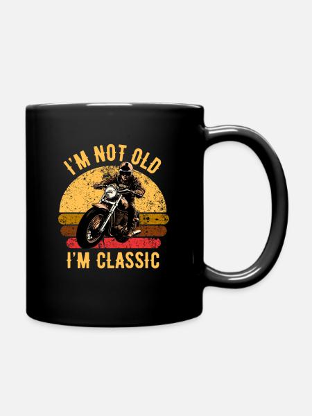 Motorrad Vintage "I‘m Not Old I‘m Classic" - Tasse einfarbig - Schwarz