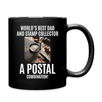 Collectionneur de timbres-poste vintage papa philatéliste - Mug uni - noir - Droite